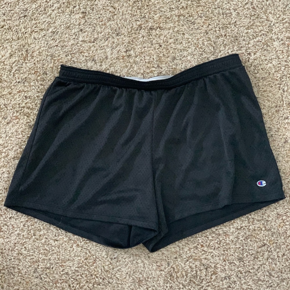 Black Mesh Champion Shorts